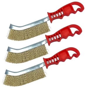 Brass Wire Brush For Cleaning Rust Removal Grill Metal Polishing Detail Tool - Picture 1 of 6
