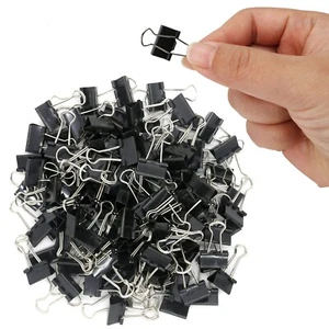 120 Pack Mini Binder Clips, Black Binder Clips, Small Paper Clips 15mm 5/8 In... - Picture 1 of 7