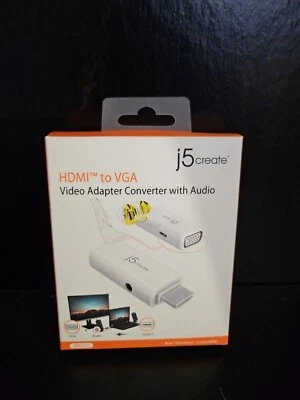 j5create HDMI to VGA Video Adapter Converter/Audio NEW JDA203 j5 create Trl8#14 - Image 1 of 4