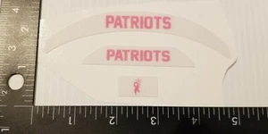 New England Patriots Breast Cancer Mini Bumpers Football Helmet Decals  - Picture 1 of 1