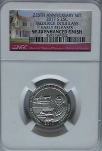 NGC SP70 2017-S FREDERICK DOUGLASS Enhanced Quarter DC 225th US Mint Set 25c ER - Picture 1 of 2