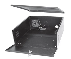 Caja de bloqueo DVR 21"" W 21"" L x 8"" H acero calibre 16 súper fuerte con ventilador de refrigeración - Imagen 1 de 3