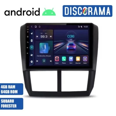 AUTORADIO ANDROID 4/64GB SUBARU FORESTER 2007-2013 STEREO AUTO TOUCH 9" WIFI GPS - Immagine 1 di 4