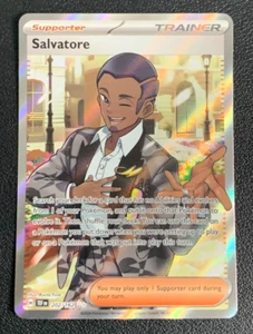 Salvatore 202/162 Temporal Forces Full Art Trainer Ultra Rare Pokemon Card NM - Picture 1 of 2