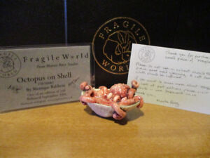 Figurine Harmony Kingdom MP's Fragile World pieuvre sur coquille fabriquée au Royaume-Uni LE 50 RARE
