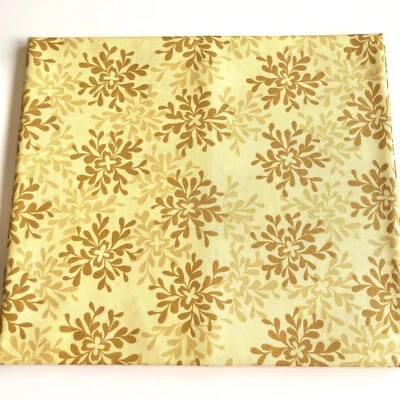 Nest Leaves by Valori Wells Free Spirit Yellow Cotton Fabric by the HALF YARD - Image 1 of 3