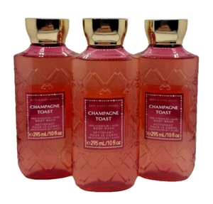 Bath & Body Works LOT of 3 Bottles Champagne Toast Body Wash Shower Gel 10 oz - Picture 1 of 2