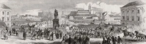 Reception of General Canrobert at Stockholm. Sweden 1855 old antique print - Picture 1 of 1