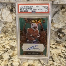 2023 Select Draft Picks X-Factor  Auto Green 2/5 SSP Bijan Robinson PSA Mint 9🔥