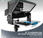 ILOKNZI 12inch Liftable Teleprompter with Remote Control & app for 12.9" Tablets