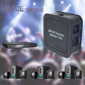 SPDIF Toslink adattatore splitter audio digitale fibra ottica 1x3 1 in 3 uscite B2AM - Foto 1 di 11