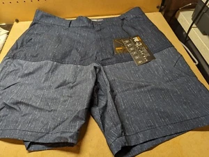 Ring Of Fire Shorts Adult 38 Blue Board Swim Trunks Flex Stretch Casual Mens New - Picture 1 of 11