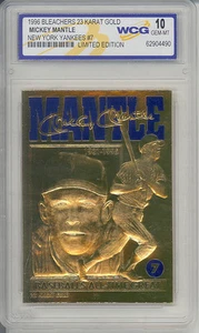 1996 MICKEY MANTLE NY YANKEES #7 23K GOLD CARD - GRADED GEM-MINT 10 - Picture 1 of 2
