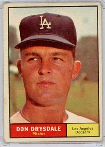 1961 Topps Don Drysdale #260 HOF Los Angeles Dodgers "Free Shipping" - Picture 1 of 2