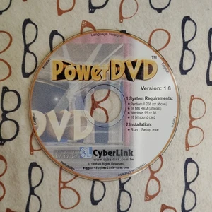 CyberLink PowerDVD Version 1.6 Installation CD 1998 - Disc Only - Picture 1 of 1