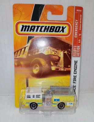 Matchbox Pierce Dash Fire Engine Dallas Fort Worth Rescue Chartreuse 1/64  - Image 1 of 4
