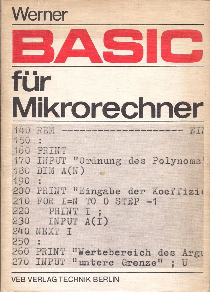 Taschenbuch von Dieter Werner "BASIC für Mikrorechner", gebraucht, 1986 - Bild 1 von 1