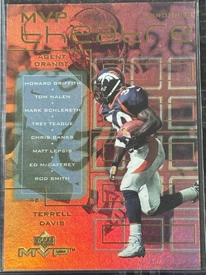 2000 Upper Deck MVP Theatre Terrell Davis “Agent Orange” Broncos M8 - Image 1 of 2