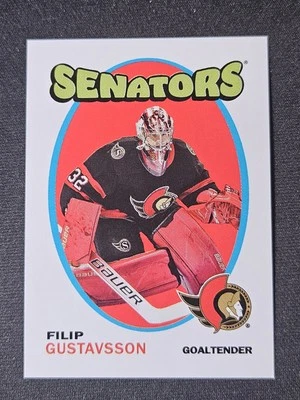 22-23 Topps Filip Gustavsson 71-72 Retro Rookie 🚨🚨🚨 Ottawa Senators  - Image 1 of 2