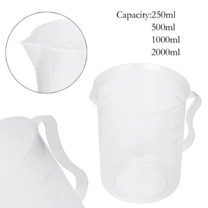 1pc Plastic White Measuring Cup 250ml,500ml,1000ml,2000ml - Picture 1 of 22