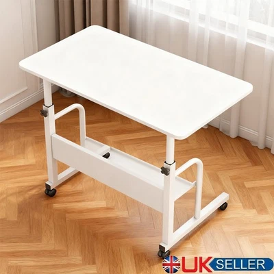 Height Adjustable Mobile Over Bed Table Hospital Overbed Aid Chair Laptop Tray - Image 1 of 4