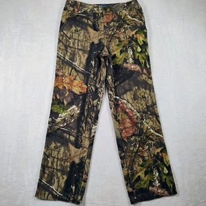 Mossy Oak Youth Camouflage Camo Hunting Pants Size Large (30x29) Stretch Waist - Picture 1 of 7