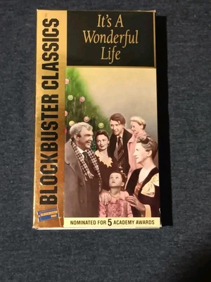 It's A Wonderful Life VHS Tape 1992 Movie Blockbuster Classics James Stewart - Image 1 of 4