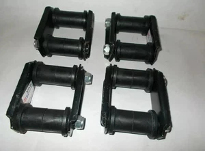 Fit For Qty 4 Shackles w/Bushings Front & Rear Suzuki Samurai 86-95 - Foto 1 di 3