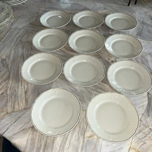 Rosenthal Classic Germany Sanssouci Elfenbein Goldrand Salat 7,75" Teller Set 11 - Bild 1 von 7