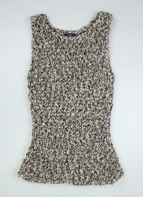 Camiseta sin mangas Burberry London Nova Check gruesa tejida elástica para mujer talla M beige Italia Foto 1 de 4