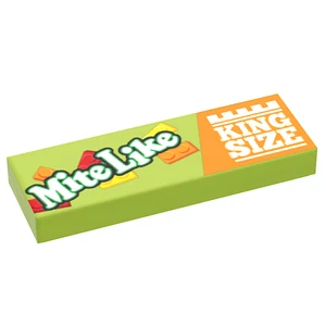 Mite Like Candy (King Size) - B3 Customs Printed 1x3 Tile made using LEGO parts - Picture 1 of 1