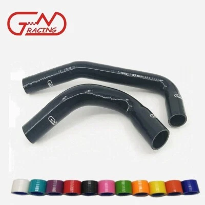 Fit 1987-2006 Jeep Wrangler YJ / TJ 2.4L / 4.2L Silicone Radiator Hose Kit Black - Image 1 of 4