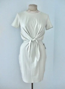NWT $70 Express Mint Green Cotton Modal Knit T-Shirt Dress Tied Top Lined XS - Picture 1 of 8