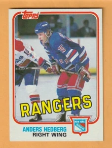 Anders Hedberg New York Rangers 1981-82 Topps #E98 - Imagen 1 de 2