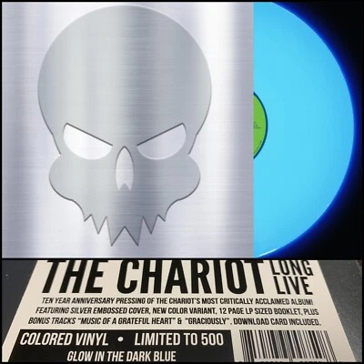 THE CHARIOT Long Live LP Glow In Dark Blue Vinyl 500 SEALED-Norma Jean Converge - Image 1 of 4