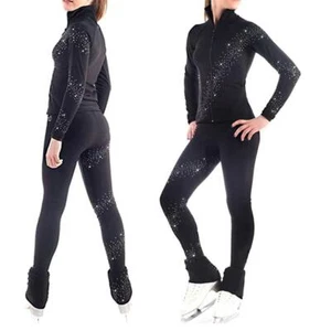 Ice Figure Skating Suit Women Skate Pants Suit - Picture 1 of 31