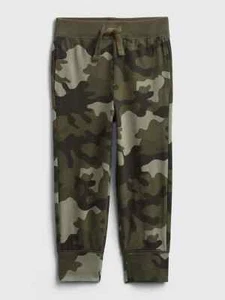 NUEVO GAP Pull-On Joggers Pantalones 100% Algodón Orgánico Verde Camuflaje Niños 18-24 3T - Imagen 1 de 3