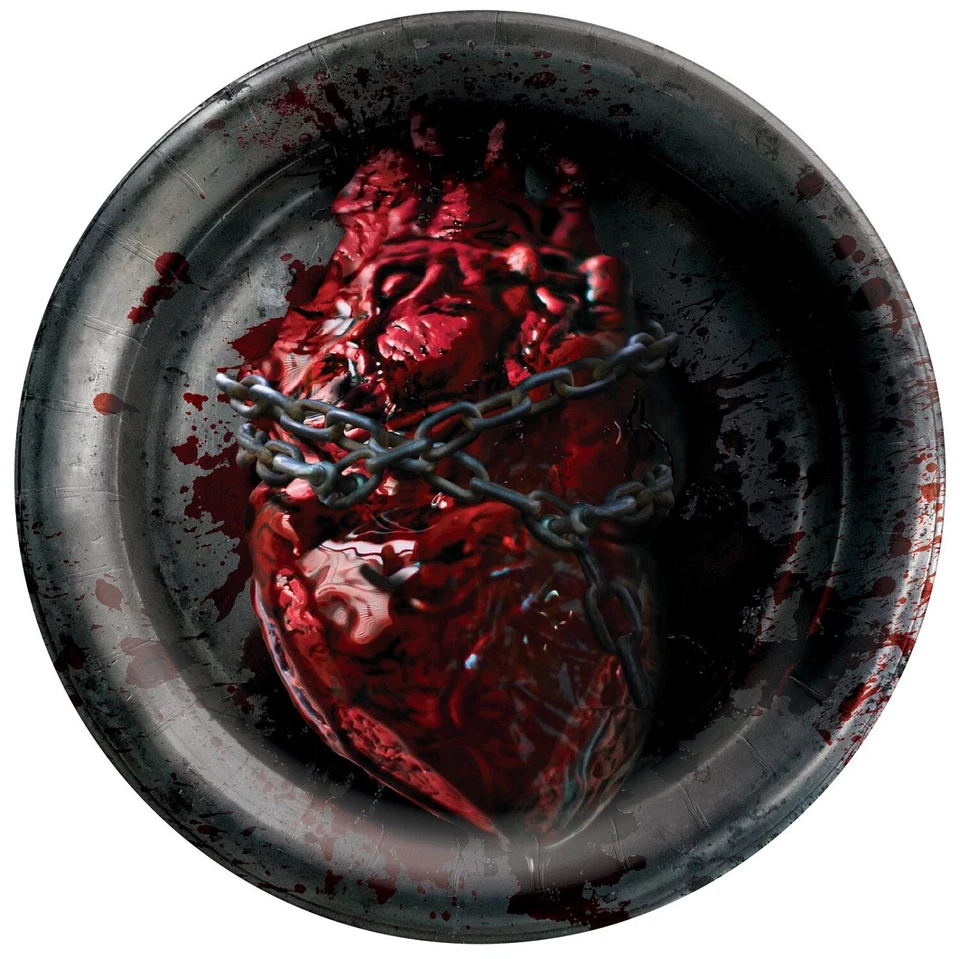 Platos de postre de papel de 6,75" The Morgue Haunted House Carnaval fiesta de Halloween Foto 1 de 1