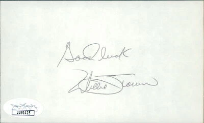 Willie Brown Oakland Raiders Signed 3x5 Index Card JSA Authenticated - Image 1 of 2