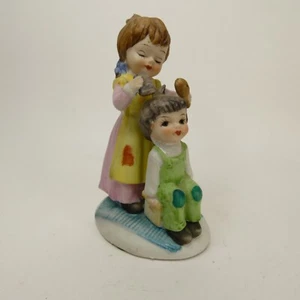 LEFTON #1688 Hand-Painted Sister & Brother Vintage 4.25" Figurine WWKC& - Bild 1 von 14