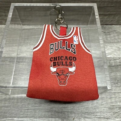 Vintage Chicago Bulls Jersey Key Chain Coin Pouch/Purse 1991 NBA Basketball - Image 1 of 4