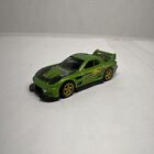 2002 HOT WHEELS 24/SEVEN GREEN 1:64 CAR W/ YELLOW With Real Riders