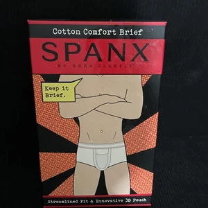 Spanx Men's Cotton Comfort White Brief Compression Shapewear 3D Pouch XLarge NIB - Picture 1 of 3