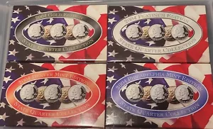 2004 State Quarter Set Philadelphia Denver Gold Platinum Plated COA Boxes - Picture 1 of 2