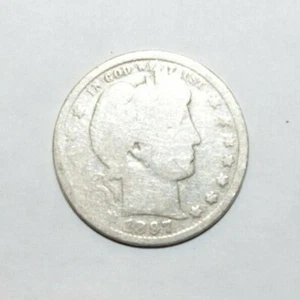 1897O, 25 Cents USA Barber Quarter Silver Low Mint Only 1.4MM Mint Value Coin-a1 - Picture 1 of 6