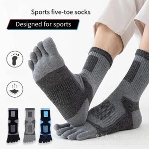 3 Pairs Men Athletic Sport Casual Classic Five Finger Toe Crew Cotton Socks *USA - Picture 1 of 18