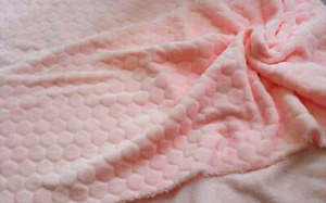 Doppelseitig kuscheln weiches Vliesstoffmaterial - BUBBLE BLASS PINK - Bild 1 von 1