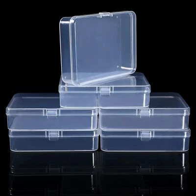 5PCS Small Plastic Storage Container Box DIY Coins Screws Jewelry Charms Travel - Image 1 of 4