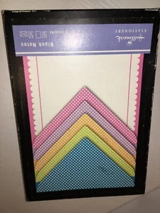 NEW vintage Hallmark Stationery 48 pieces & MATCHING envelopes MULTI POLKA DOTS - Picture 1 of 2