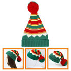 Yarn Fashionable Fur Ball Christmas Hat Men And Women Holiday Cap